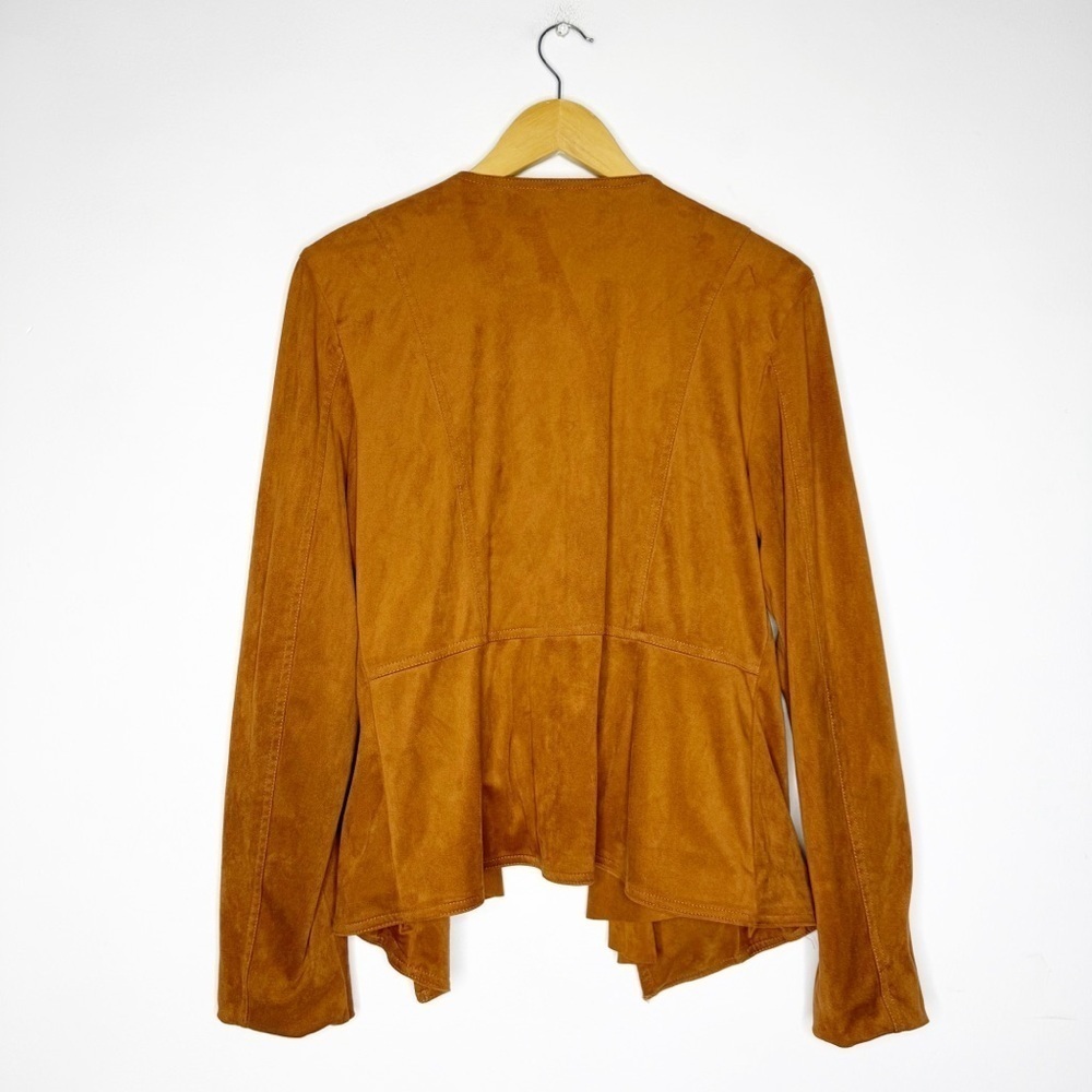 Hutch Anthropologie Open Front Faux Suede Jacket Size Large - Picture 3 of 8